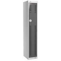 Grey Lockers With 1 Ventilated Door