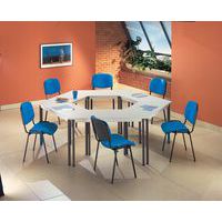 set of 6 trapezoidal tables + 6 Ekwo chairs