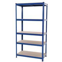 Budget Shelving - Blue - 1720h 900w with 5 Shelves