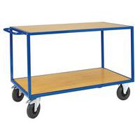 Wooden Table Trolley - 2 Shelves - 500kg