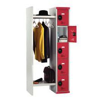 Seamline® 5-compartment locker and wardrobe - Wardrobe width 520 mm - Acial