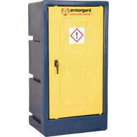 Closed Door Armorgard Chemcube COSHH Plastic Hazardous Storage Cabinet 1300x1220x550mm