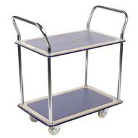 Trolley with 2 shelves - Capacity 120 kg - Manutan Expert