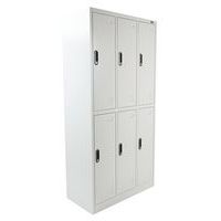 Multi-compartment locker with hanging rail - On base - 3 columns - Manutan Expert