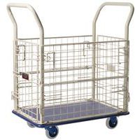 Mesh Container Platform Trolleys for Industrial and Commercial Use