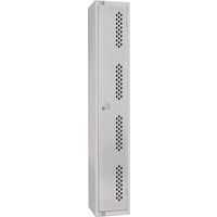 Grey Elite Ventilated Gym/Staff Lockers 4 Doors