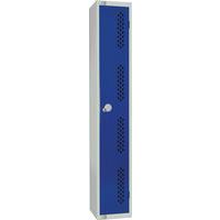 Blue Elite Ventilated Gym/Staff Lockers 4 Doors
