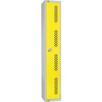 Yellow Elite Ventilated Gym/Staff Lockers 4 Doors