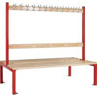 Changing Room Bench & Low 2 Sided Coat Rack - School/Gyms - Elite