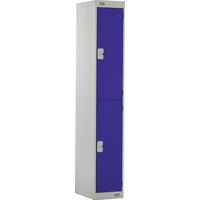 Metal Storage Lockers - 2 Doors & Coat Hooks -Nestable -Anti-Bacterial