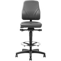 Tall ergonomic workshop chair on castors - Manutan Expert