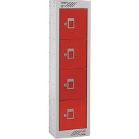 Red Personal Effects Locker With 4 Doors