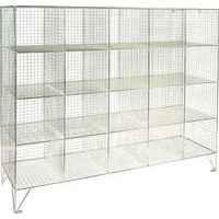 Wire Mesh Lockers 20 Compartments - 1370x1515x305mm