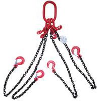 Four-leg chain sling with latch safety hook - Capacity 2.36 t - Manutan Expert