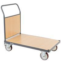 Platform Truck/Trolley Wooden Back - 400-500kg Capacity - Manutan Expert