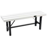 Changing Room Bench - White PVC Slats - School/Gym - Manutan Expert
