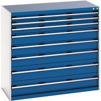 Bott Cubio Multi Drawer Cabinet For Tool Storage HxWxD 1200x1300x650mm