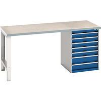 Bott Cubio Heavy Duty Steel Workbench With Lino Worktop HxWxD 940x2000x900mm
