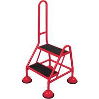 Mobile Warehouse Step Ladders With Handle And Anti-Slip Steps - Secure