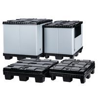 Mega Pack folding pallet container - Solid sides - 1 folding side