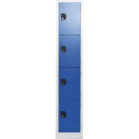 Tall Metal Storage Lockers - 4 Cabinets - Nestable - 1800mm High