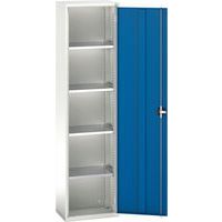 Bott Verso 4 Shelf Spacious Metal Storage Cupboard - 200x52.5x35cm