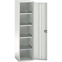 Bott Verso 4 Shelf Spacious Metal Storage Cupboard - 200x52.5x55cm