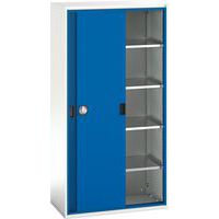 Bott Verso Sliding Door Metal Storage Cupboard WxD 1050x550mm - Secure