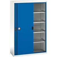 Bott Verso Sliding Door Metal Storage Cupboard WxD 1300x550mm - Secure