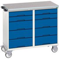 Bott Verso Partitioned 10 Drawer Mobile Storage Cabinet 980x1050mm