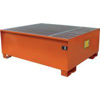 Orange Bund/Spill Storage Pallet - Steel - 1 to 2 IBCs - Justrite