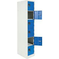 Tall Metal Storage Lockers - 6 Deep Cabinets - Nestable - 1800mm High