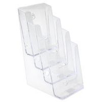 A4 Leaflet Holder - Transparent Standing Displays - Manutan Expert