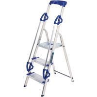 Aluminium Platform Step Ladders With 3 To 7 Extra Large Steps