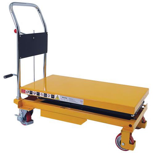 Mobile Scissor Lift Table - 350kg - Hydraulic - Manutan UK