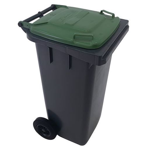 120L Wheelie Bin With Waste Separation Lids - UK Standard - Manutan UK
