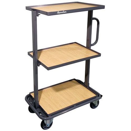 Steel Trolley - Euro/Plastic Box Containers - 200kg Capacity - Manutan