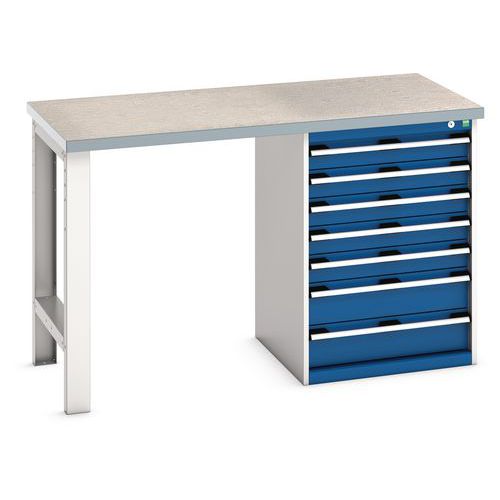 Bott Cubio Heavy Duty Workbench With Lino Worktop HxWxD 940x1500x750mm