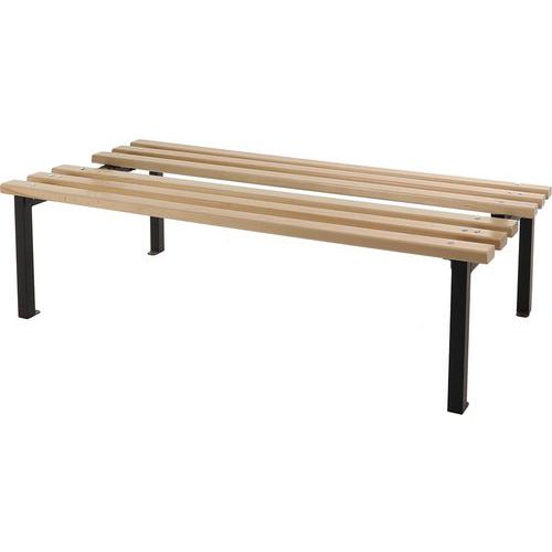 Changing Room Benches - Double-Sided - Gym/School Seating - Wood Slats Changing Room Benches - Double-Sided - Gym/School Seating - Wood Slats
