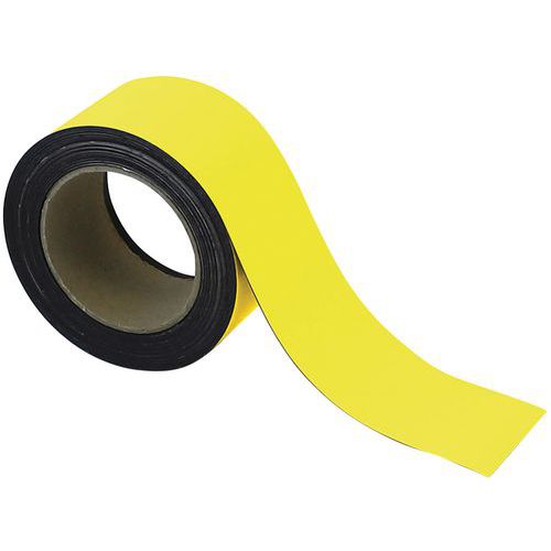 10m Label Holding Tape Roll - Magnetic & Erasable - Yellow- Manutan Expert