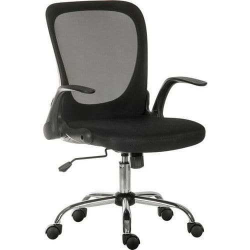 Mesh Office Executive Chair - Flip Arms - Ergonomic - Black - Teknik