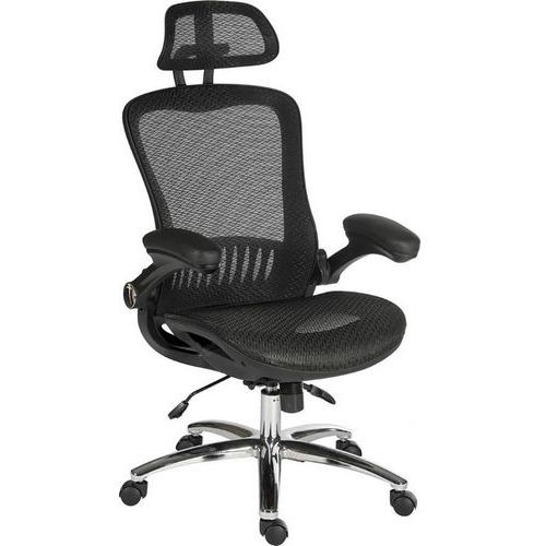Full Mesh Office Executive Chair - Ergonomic Headrest - Black - Teknik