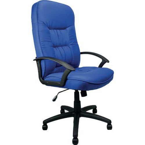High Back Executive Armchair - Stitched Fabric Office Desk Chair