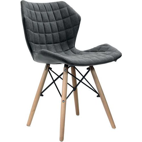 Lightweight Reception Chair - Contemporary Fabric Seat & Beech Legs