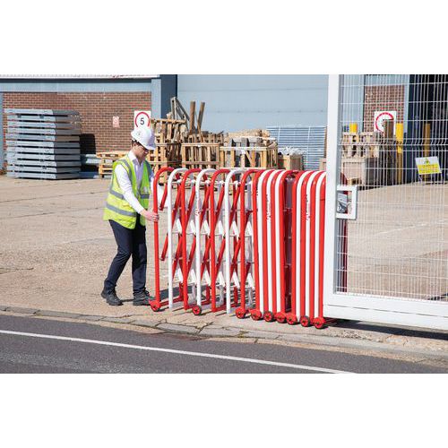 Metal Crowd Control Barrier - Mobile & Retracting -Armorgard Instagate Metal Crowd Control Barrier - Mobile & Retracting -Armorgard Instagate