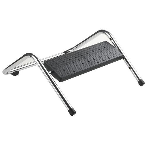 Adjustable Under Desk Footrest - Chrome Frame - Home/Office - Manutan Adjustable Under Desk Footrest - Chrome Frame - Home/Office - Manutan