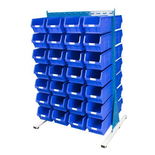 Dual Sided Rack Double Sided Rack With Bins - Rapid Racking