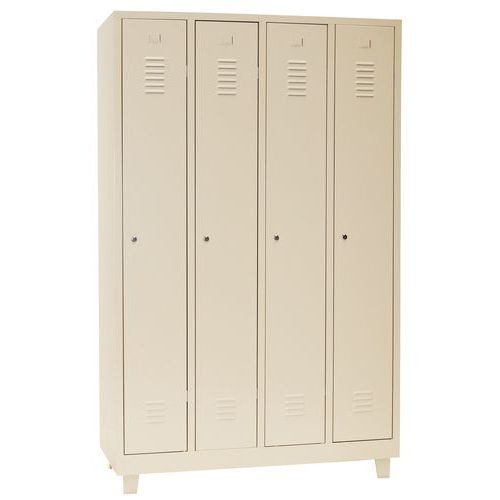 Clean & Dirty Metal Storage Lockers - 1-4 Columns - On Feet - Manutan Expert