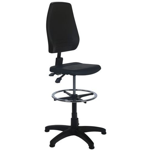 ErgoSupport workshop chair with castors or pads - High version