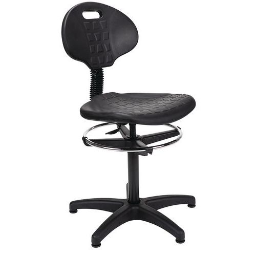 Ergonomic Laboratory/Draughtsman Chair - Polyurethane - Manutan UK